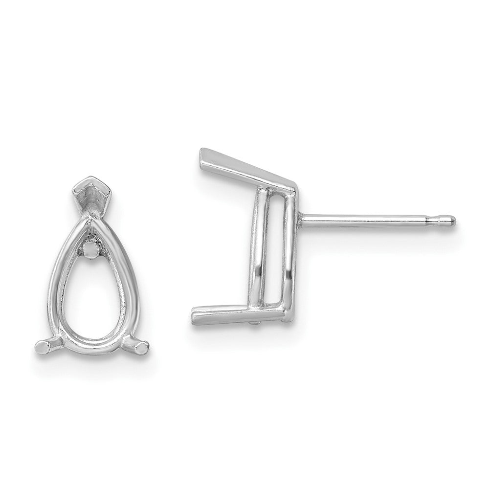 14K White gold;Post