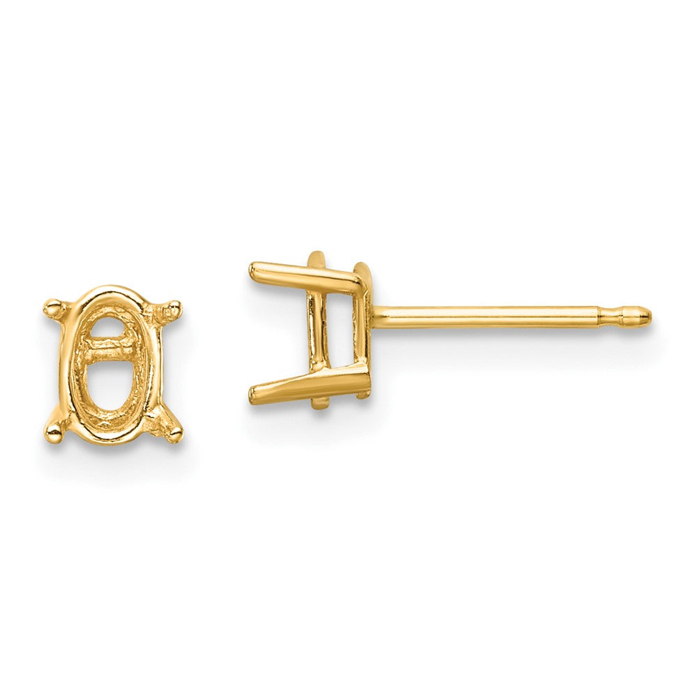 Casted;14k Yellow gold;Post