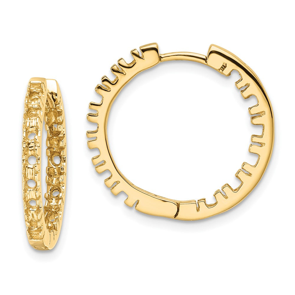 Polished;14k Yellow gold;Hinged
