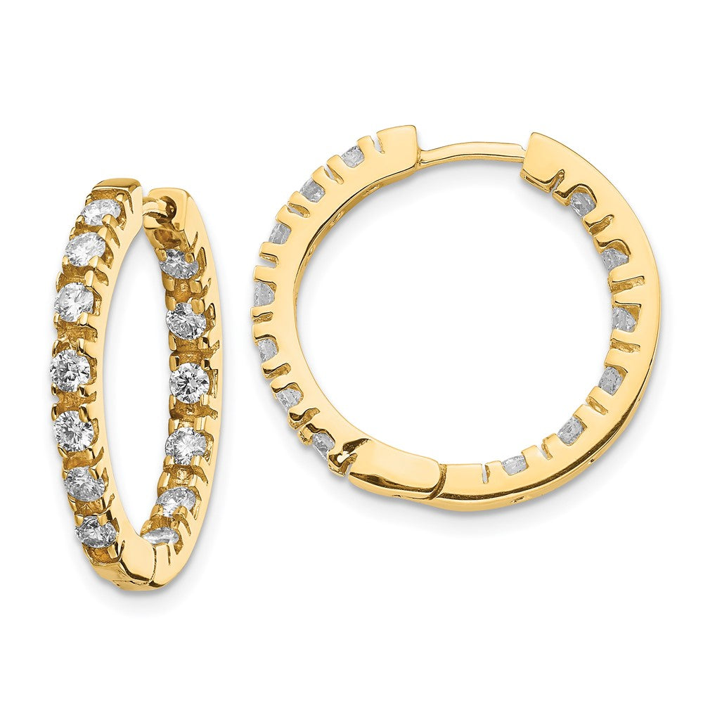Polished;14k Yellow gold;Hinged;Diamond;AA quality;26 stones;In & out stones