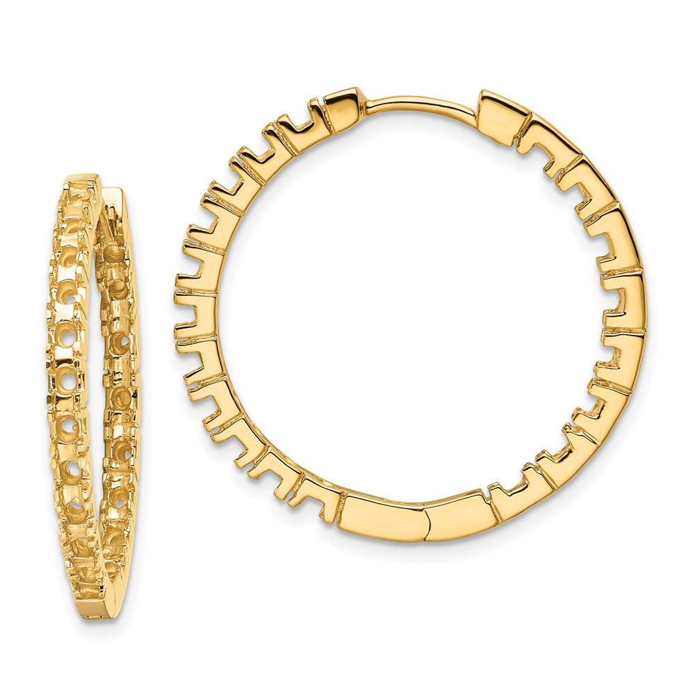 Polished;14k Yellow gold;Hinged