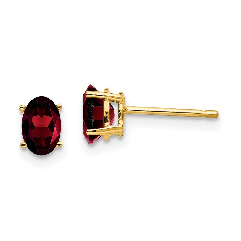 14k Yellow gold;Garnet;AA quality