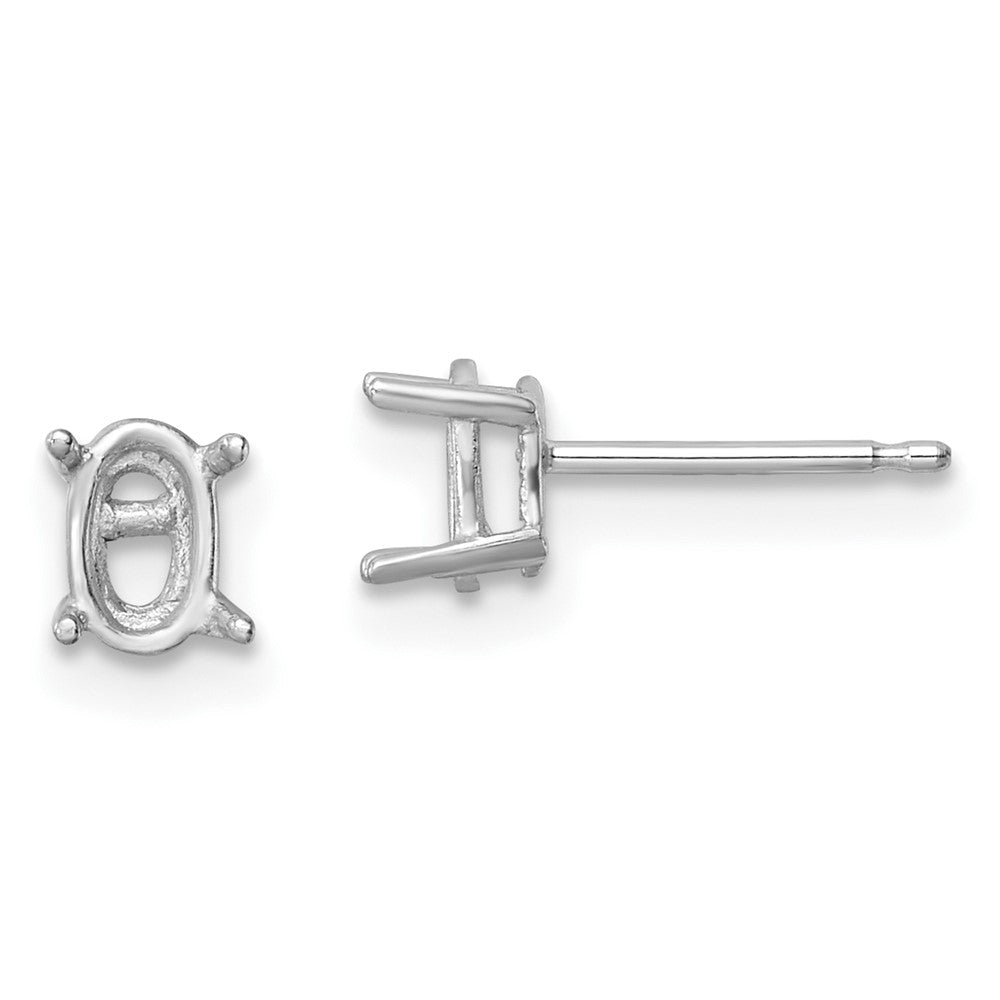 14K White gold;Post