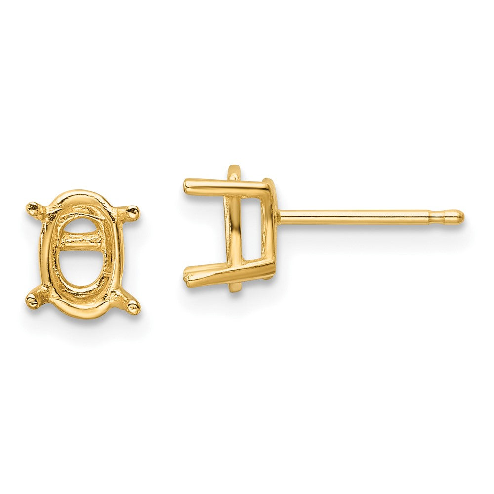 Casted;14k Yellow gold;Post
