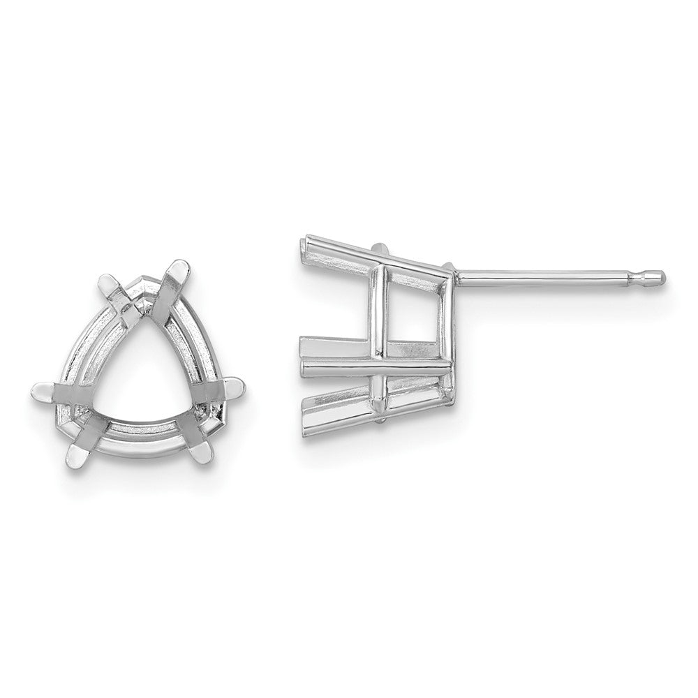 14K White gold;Post