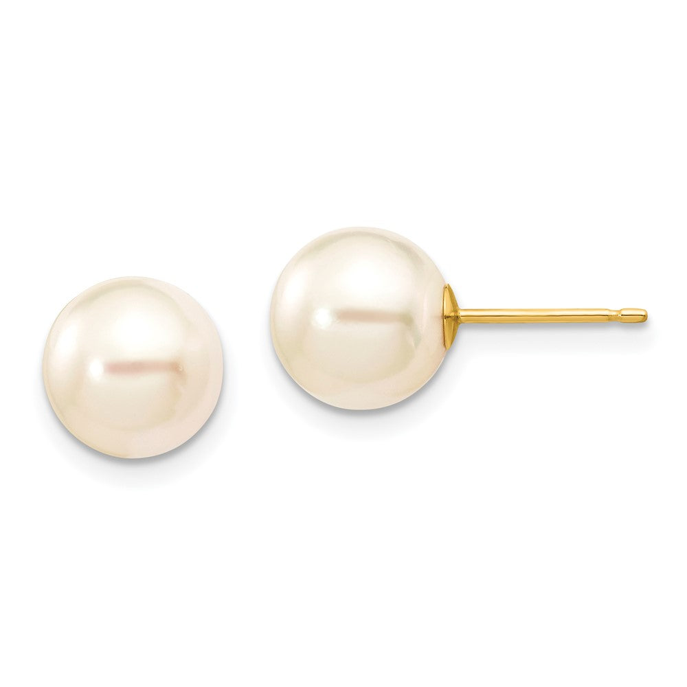 14k Yellow gold;Post;Saltwater pearl
