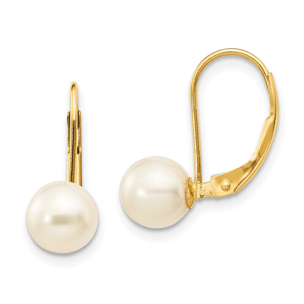 14k Yellow gold;Freshwater cultured pearl