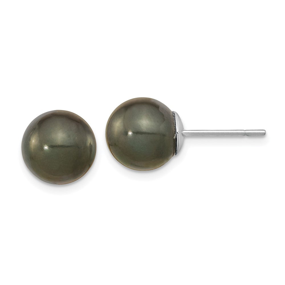 14K White gold;Post;Saltwater pearl