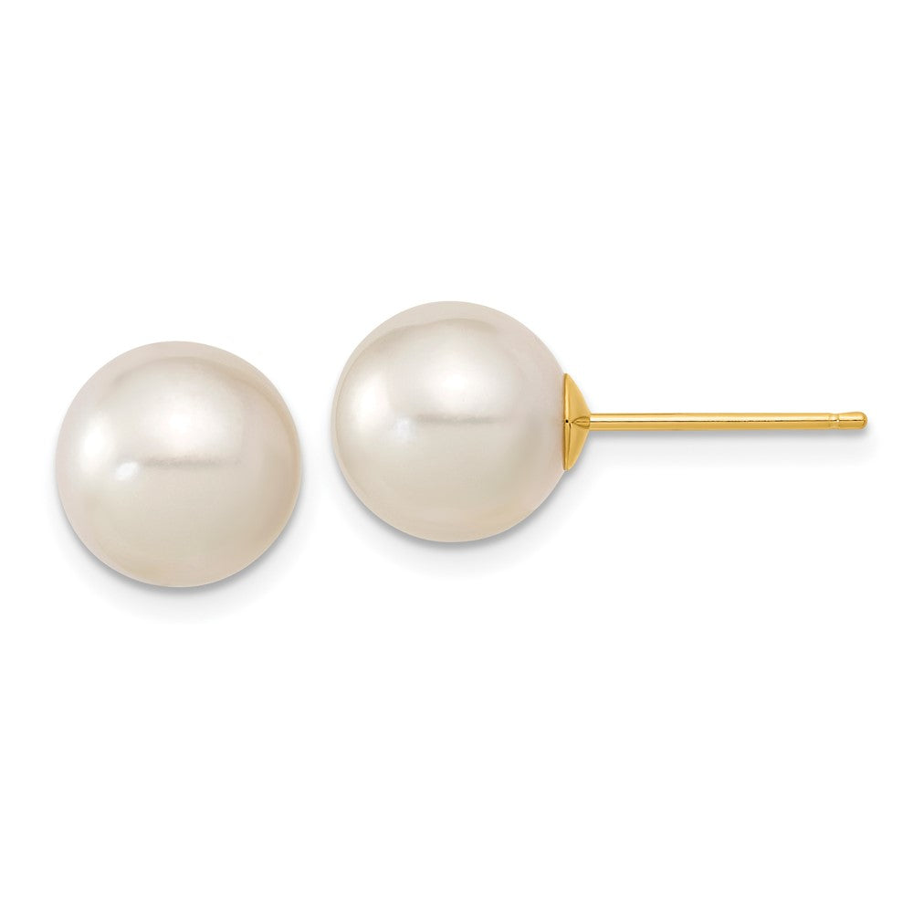 14k Yellow gold;Post;Saltwater pearl