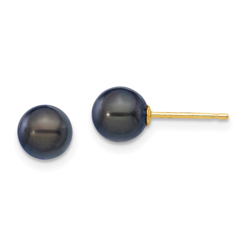 14k Yellow gold;Post;Saltwater pearl