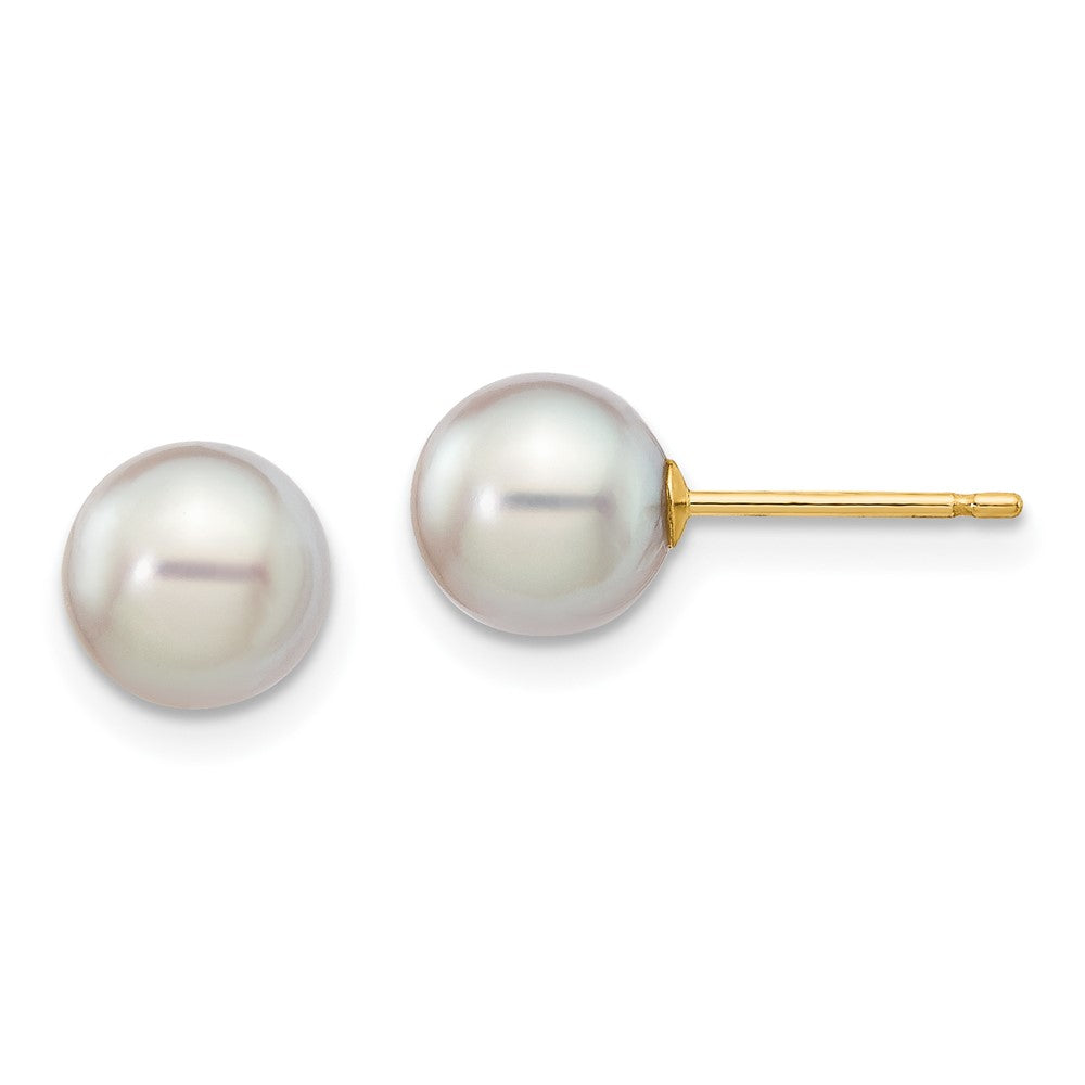 14k Yellow gold;Post;Saltwater pearl