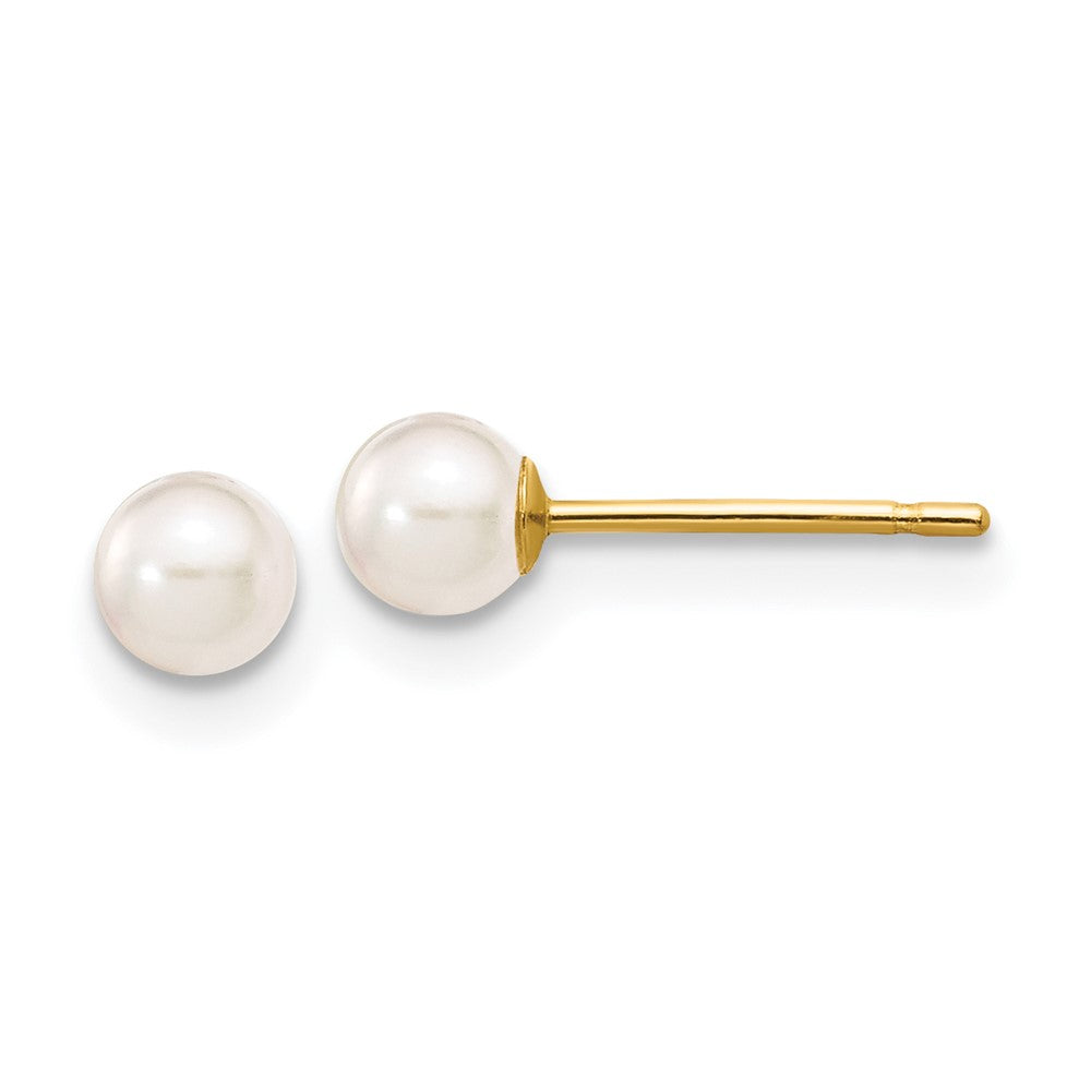 14k Yellow gold;Post;Saltwater pearl