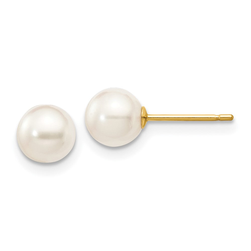 14k Yellow gold;Post;Saltwater pearl