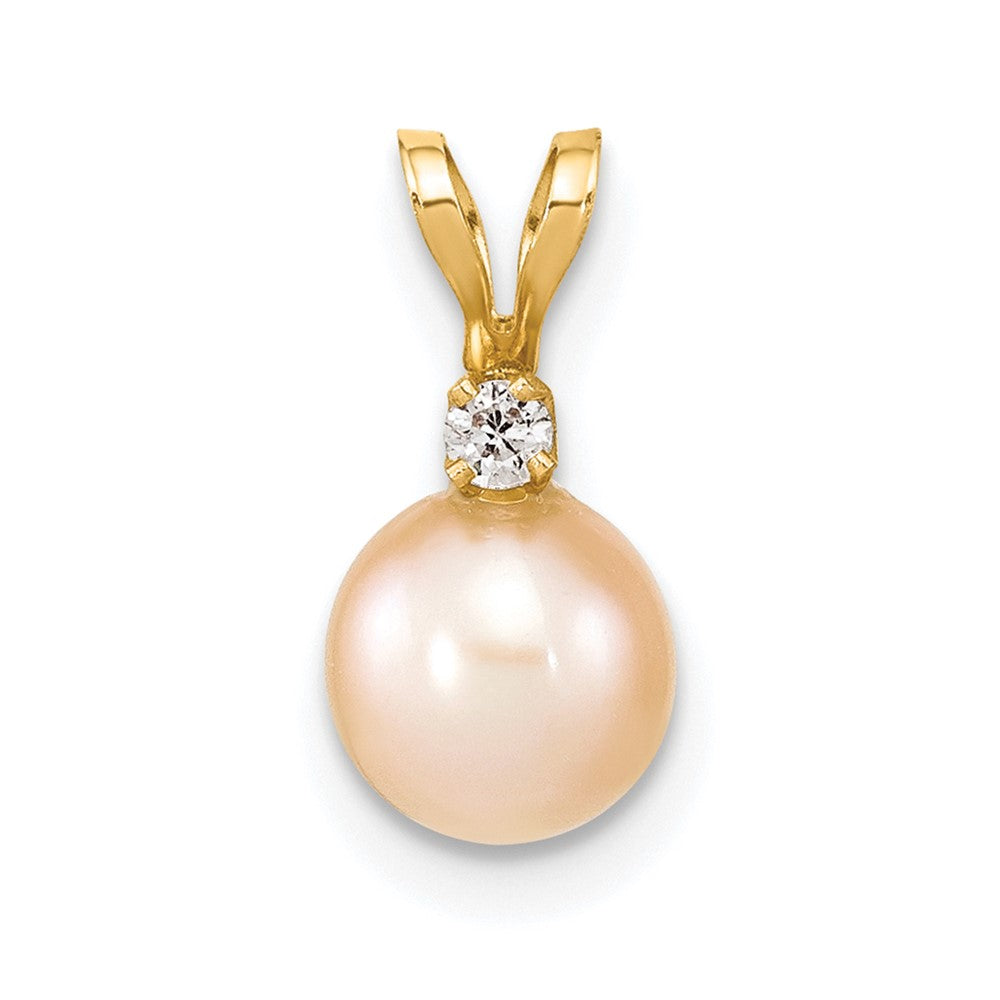 14k Yellow gold;Dyed;Freshwater cultured pearl