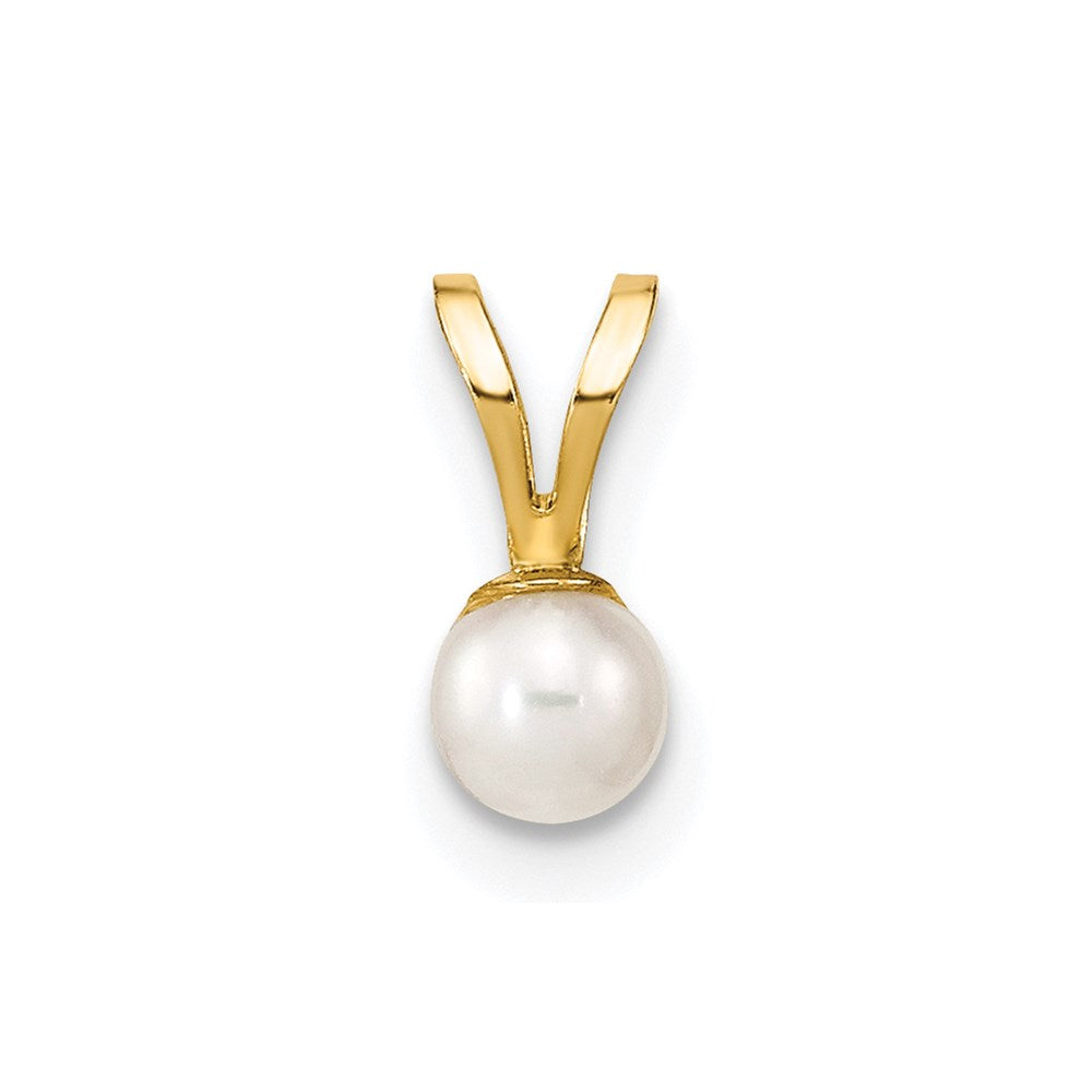 14k Yellow gold;Freshwater cultured pearl