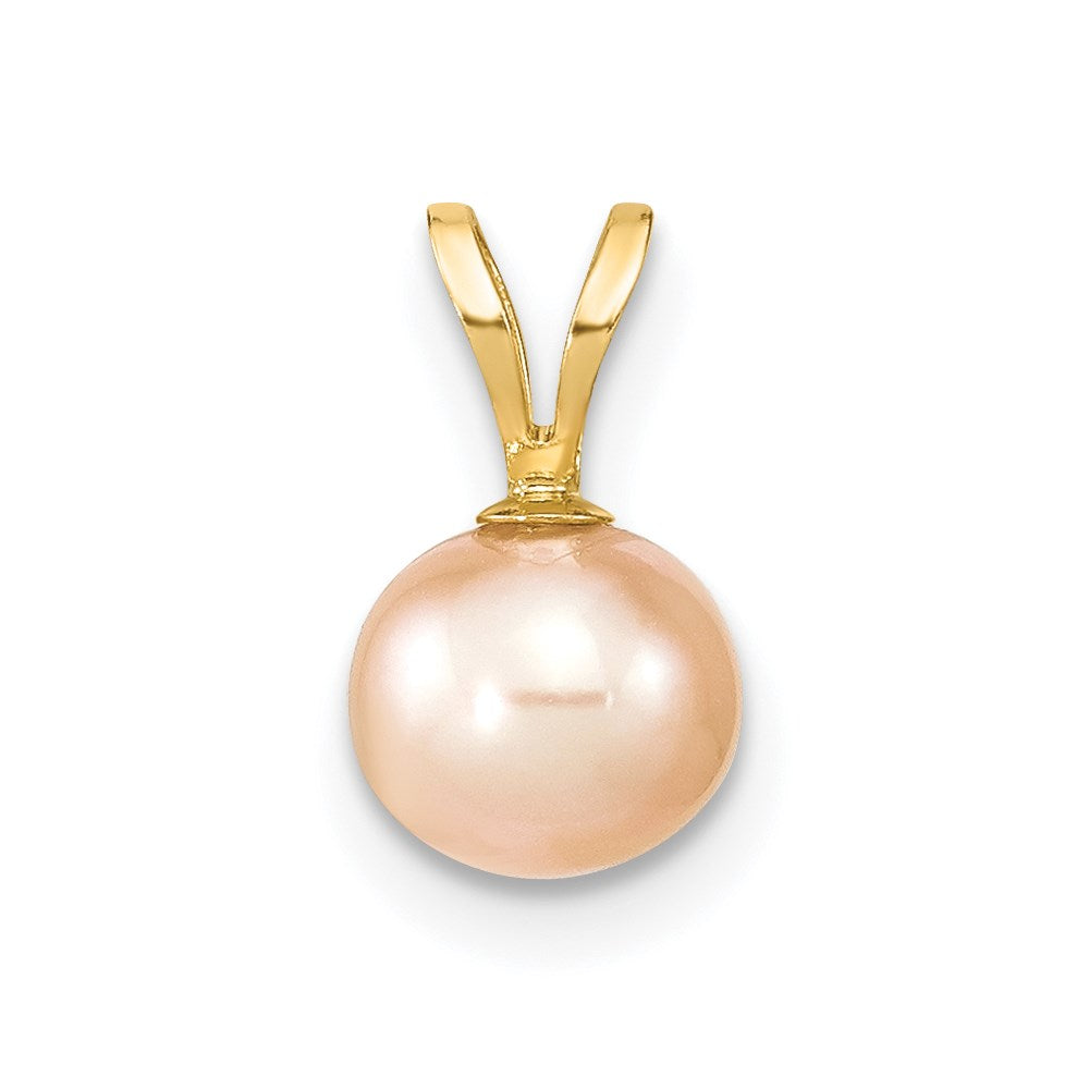 14k Yellow gold;Dyed;Freshwater cultured pearl
