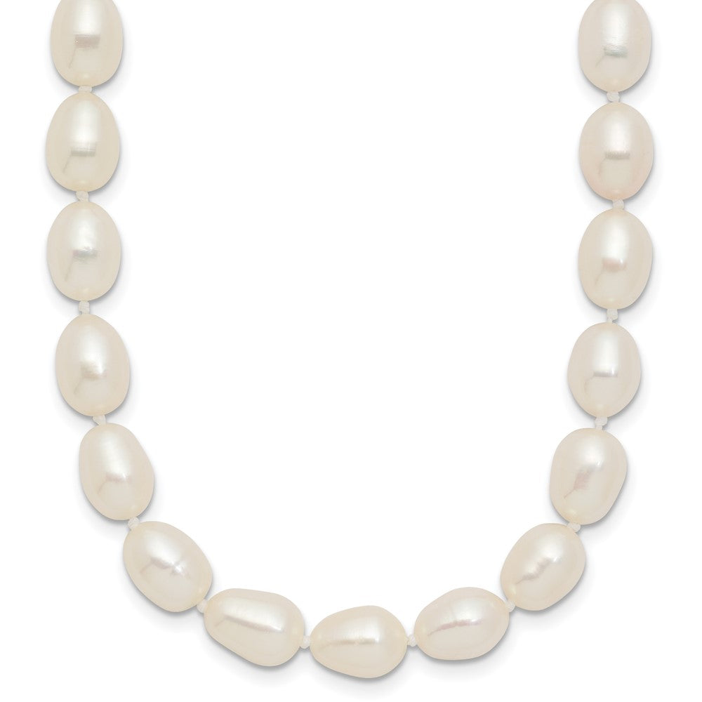 14k Yellow gold;Freshwater cultured pearl;Pearl clasp;Rice
