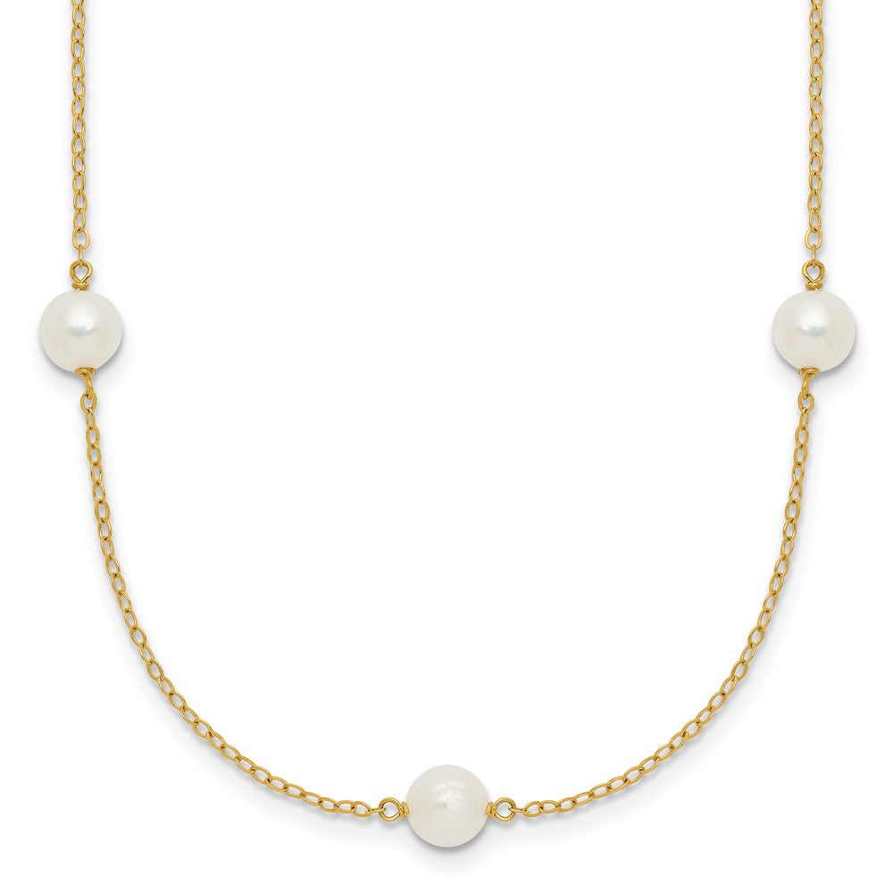 14k Yellow gold;Spring Ring;Freshwater cultured pearl