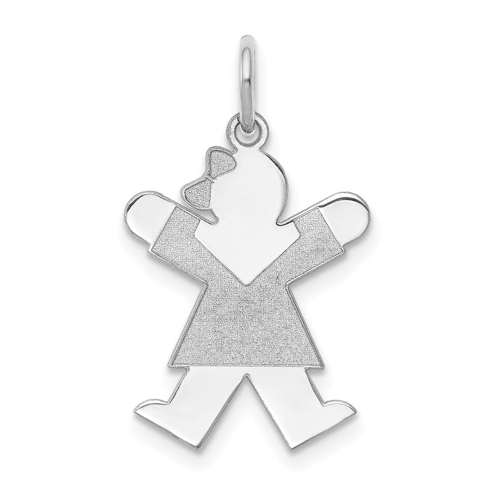 Solid;Polished;14K White gold;Engravable;Laser Etched