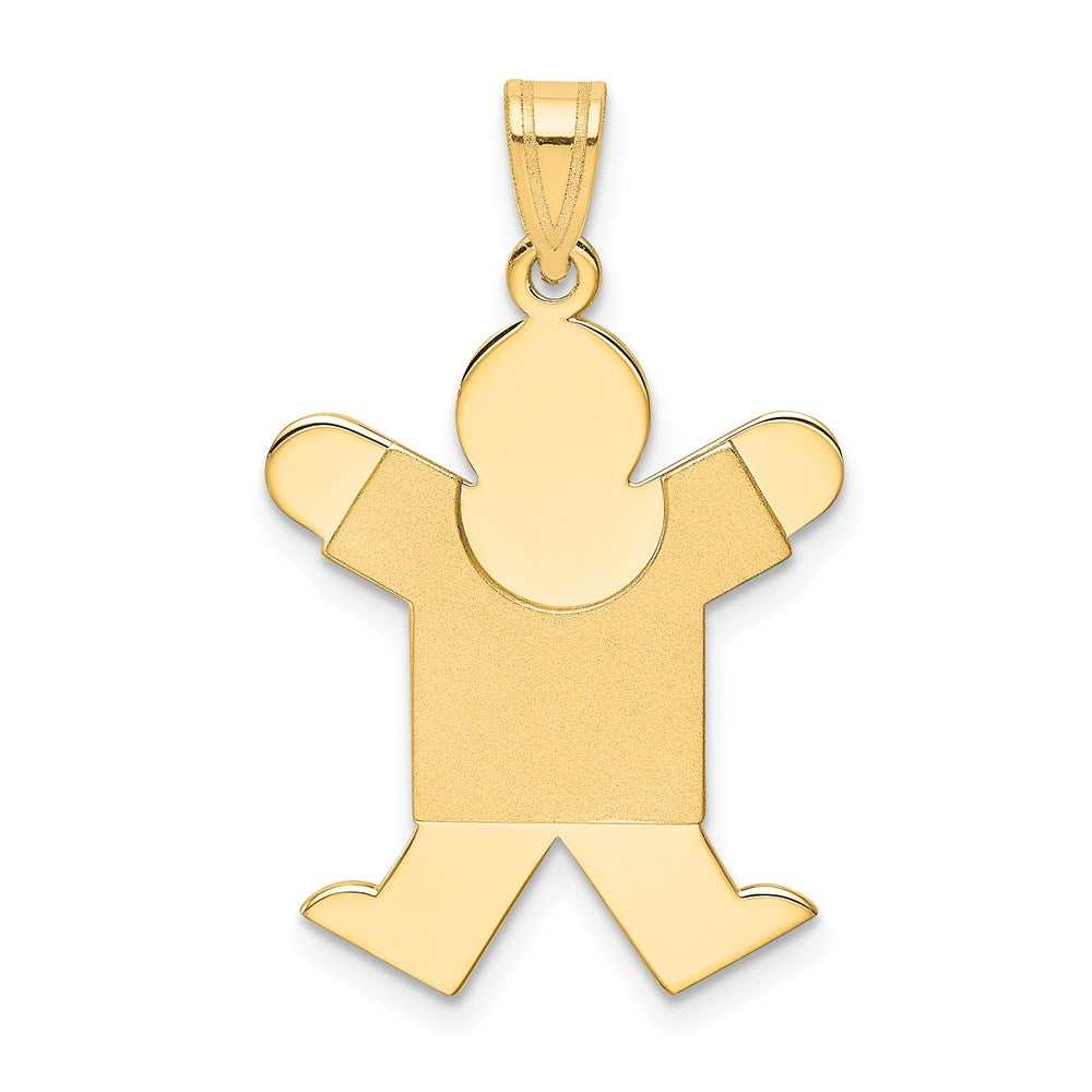 Solid;Casted;Polished;Satin;14k Yellow gold;Engravable