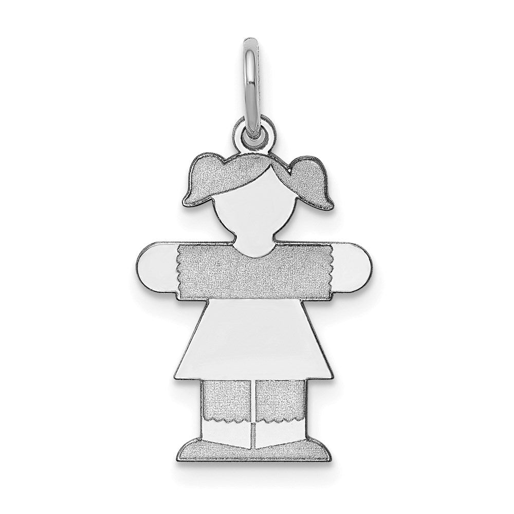 Solid;Polished;14K White gold;Engravable;Laser Etched