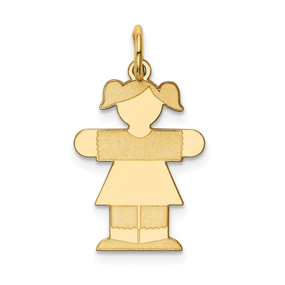 Solid;Polished;14k Yellow gold;Engravable;Laser Etched