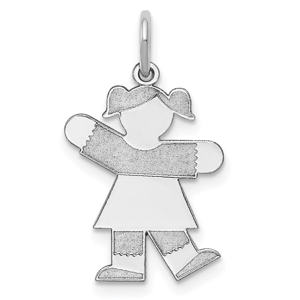Solid;Polished;14K White gold;Engravable;Laser Etched