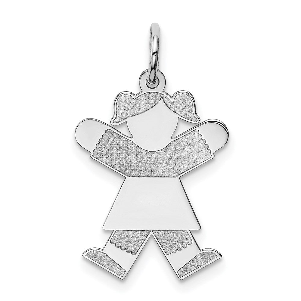 Solid;Polished;14K White gold;Engravable;Laser Etched