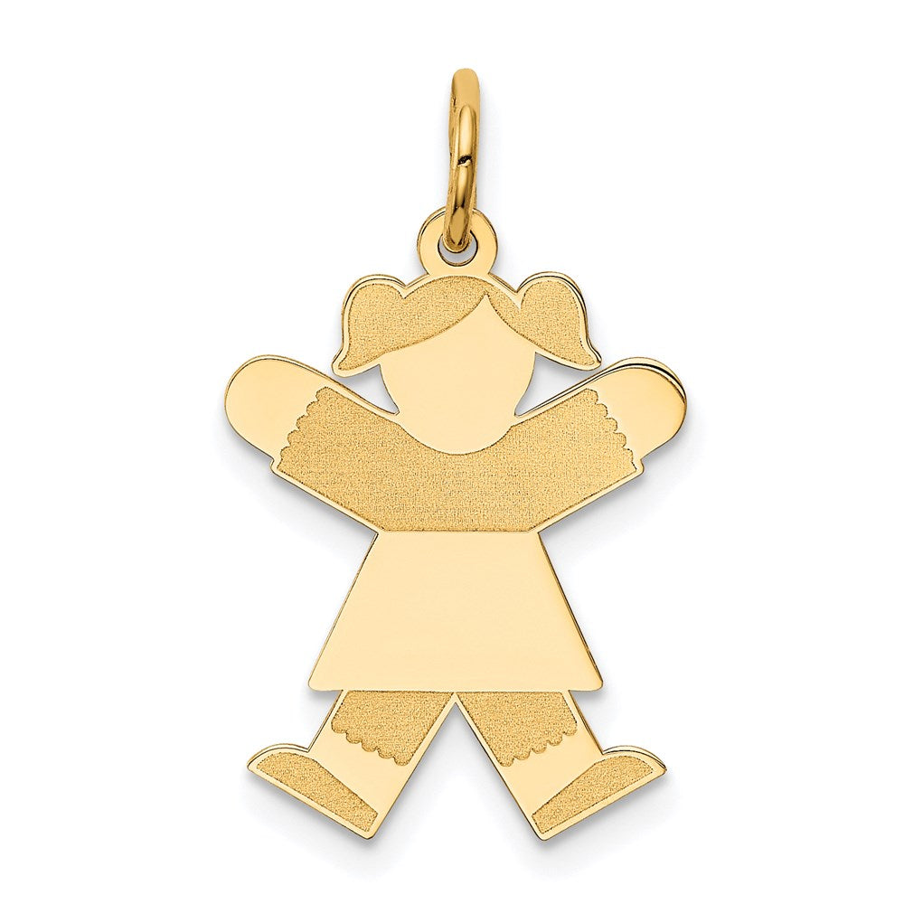 Solid;Polished;14k Yellow gold;Engravable;Laser Etched
