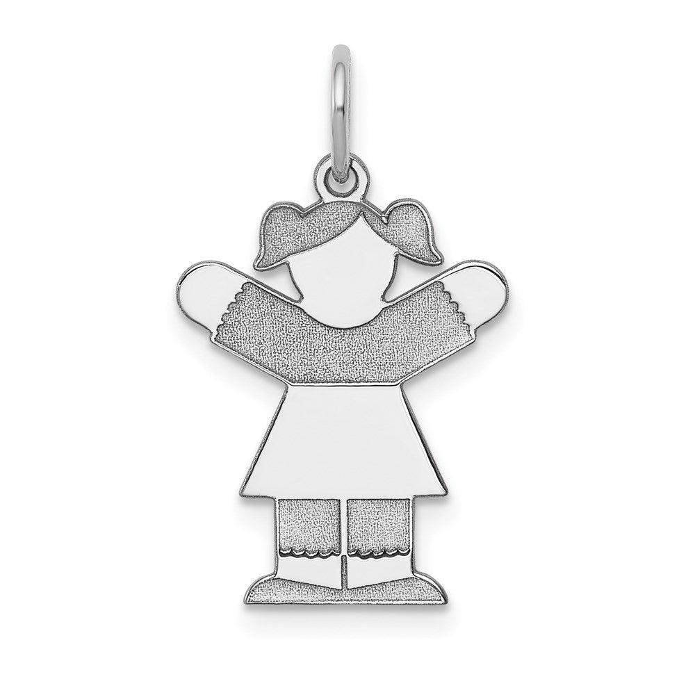 Solid;Polished;14K White gold;Engravable;Laser Etched