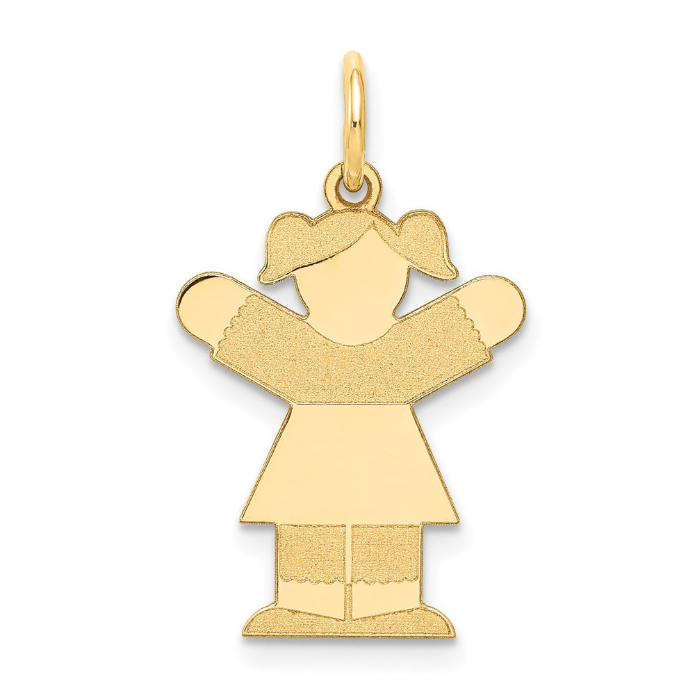 Solid;Polished;14k Yellow gold;Engravable;Laser Etched