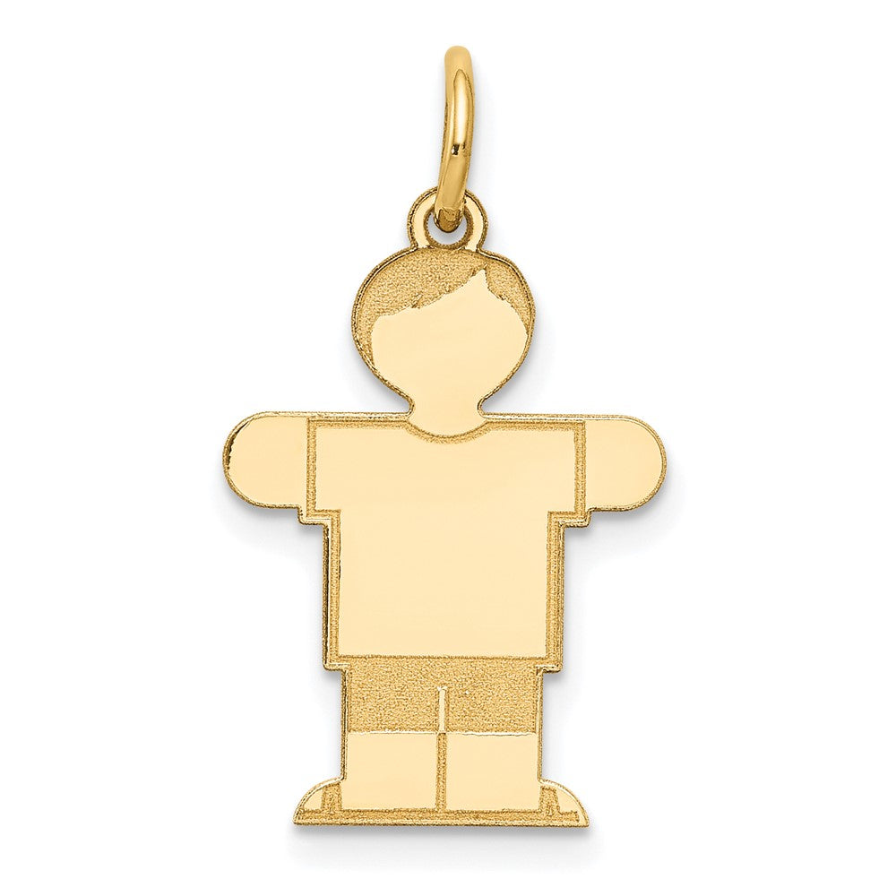 Solid;Polished;14k Yellow gold;Engravable;Laser Etched
