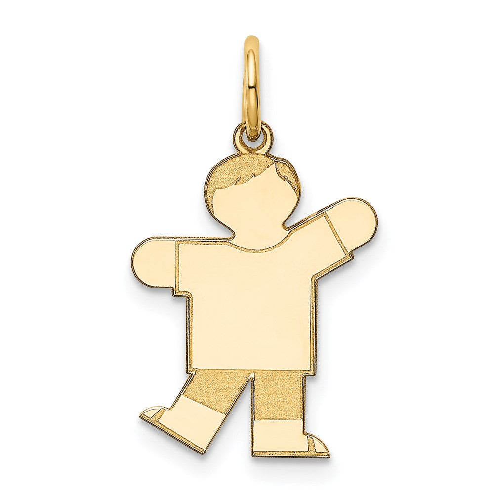 Solid;Polished;14k Yellow gold;Engravable;Laser Etched
