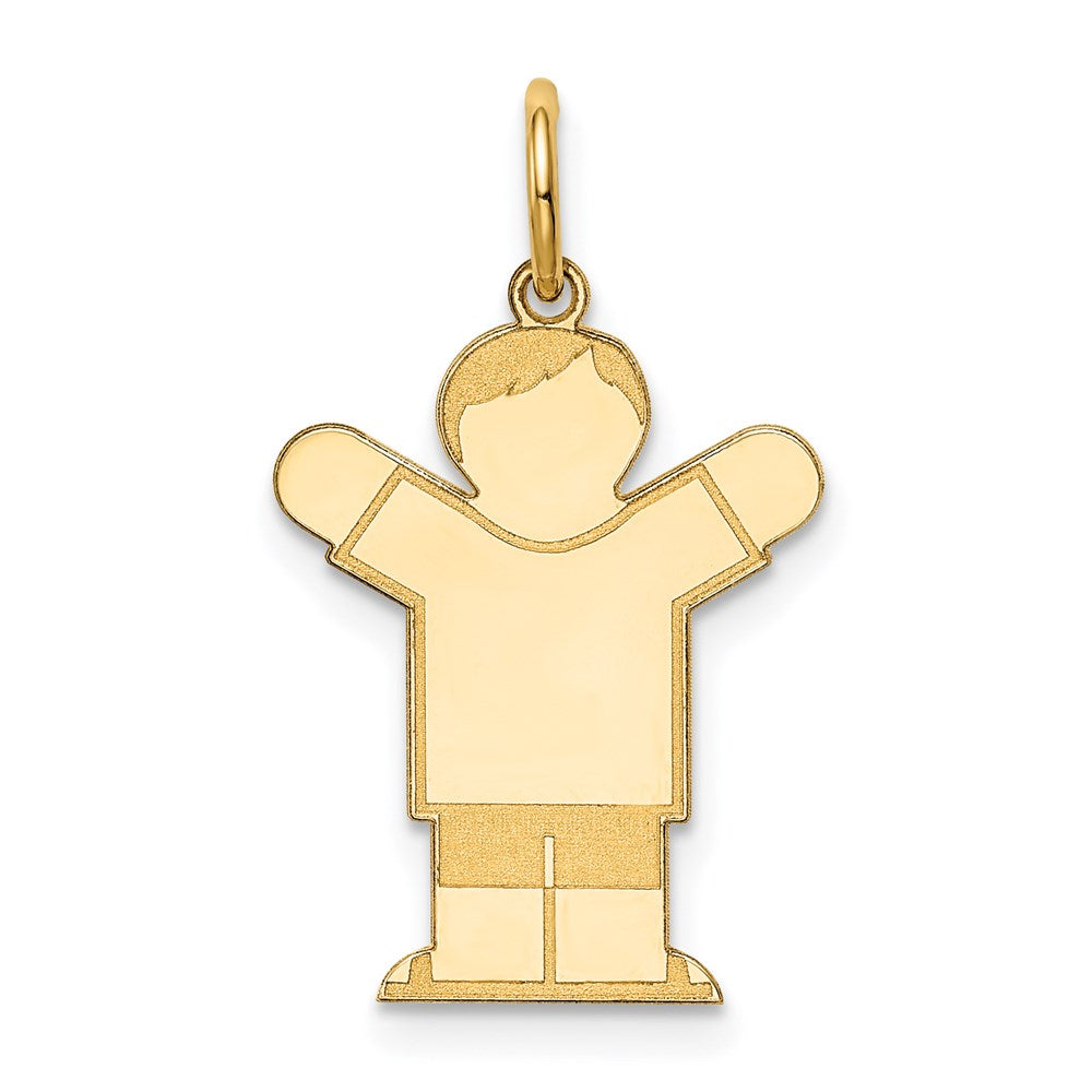 Solid;Polished;14k Yellow gold;Engravable;Laser Etched
