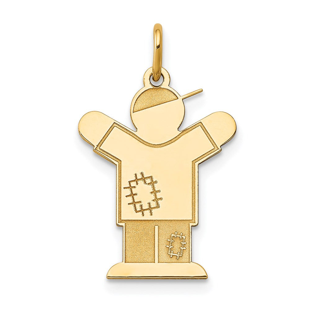 Solid;Polished;14k Yellow gold;Engravable;Not engraveable;Laser Etched
