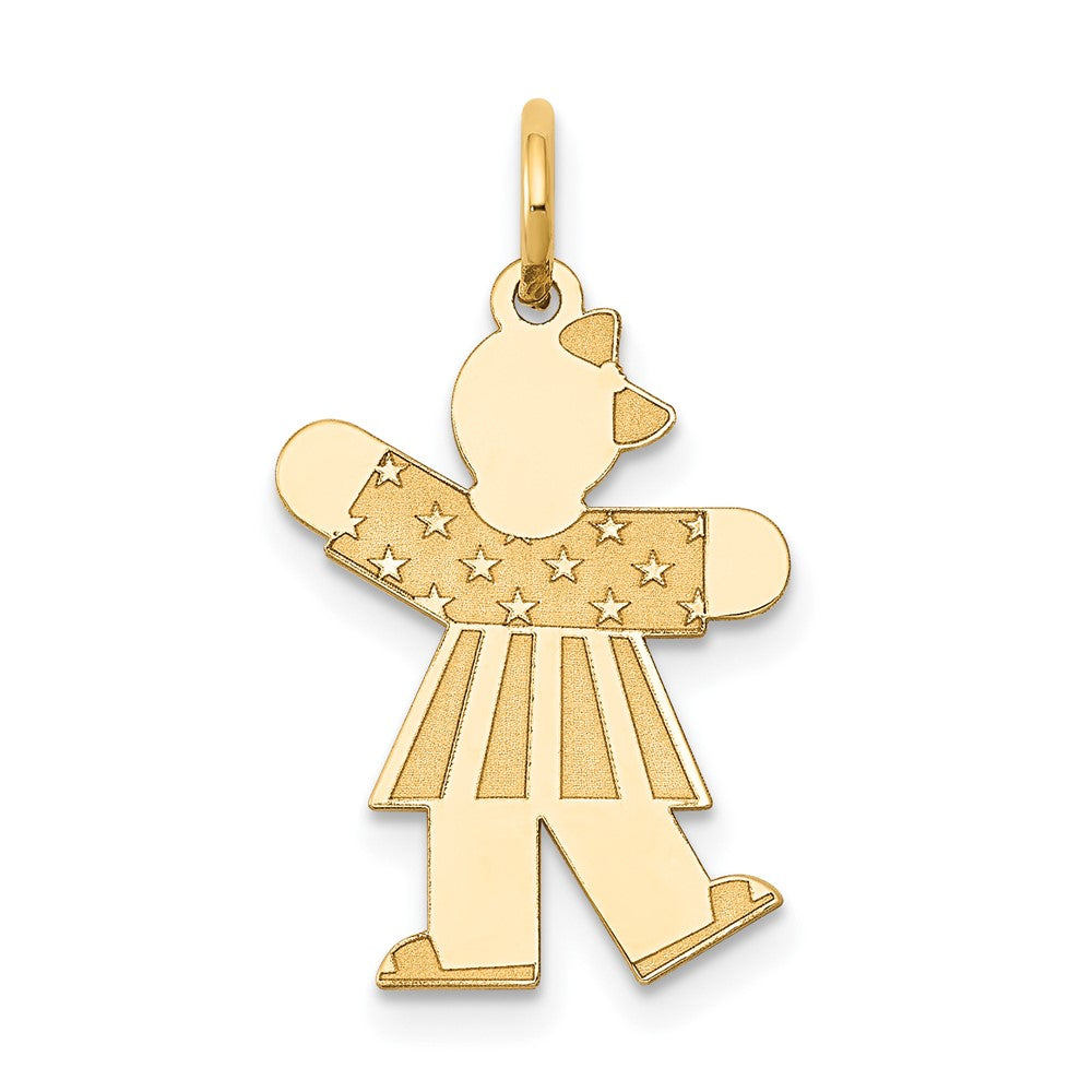 Solid;Polished;14k Yellow gold;Engravable;Not engraveable;Laser-cut