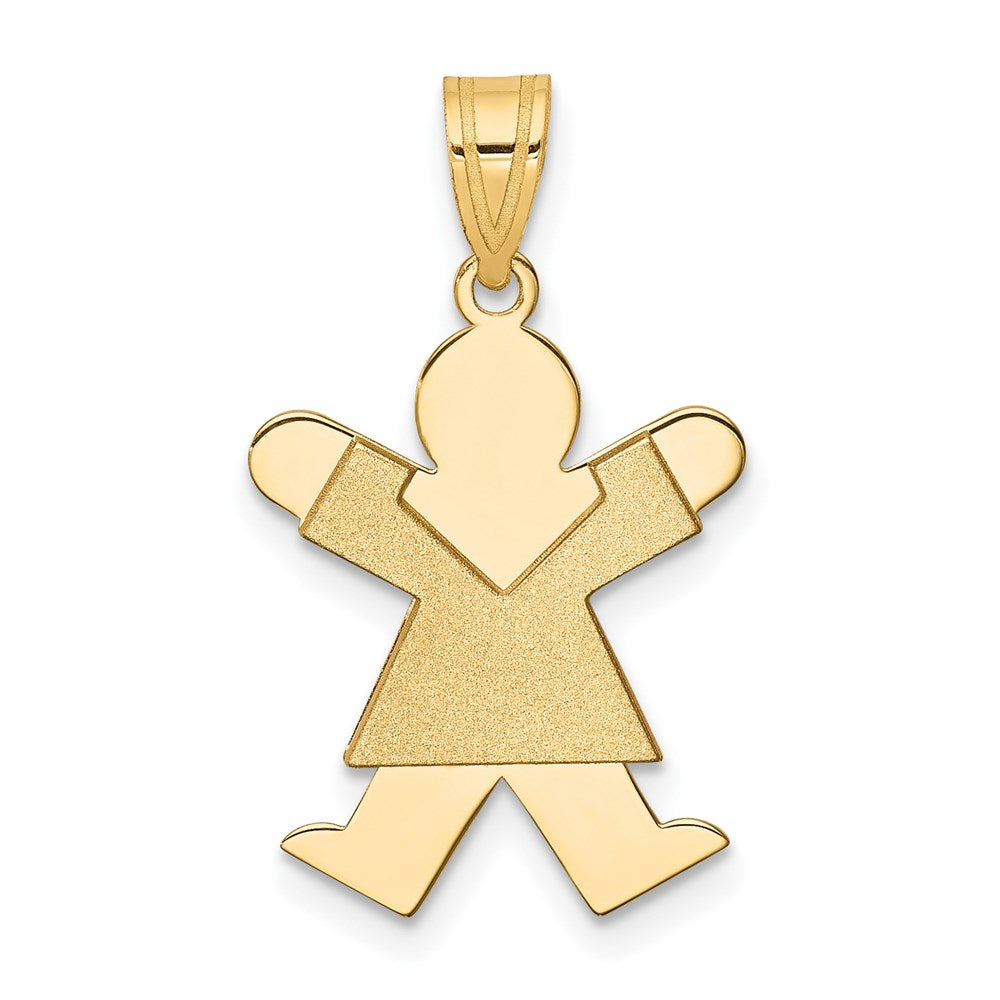 Solid;Casted;Polished;Satin;14k Yellow gold;Engravable