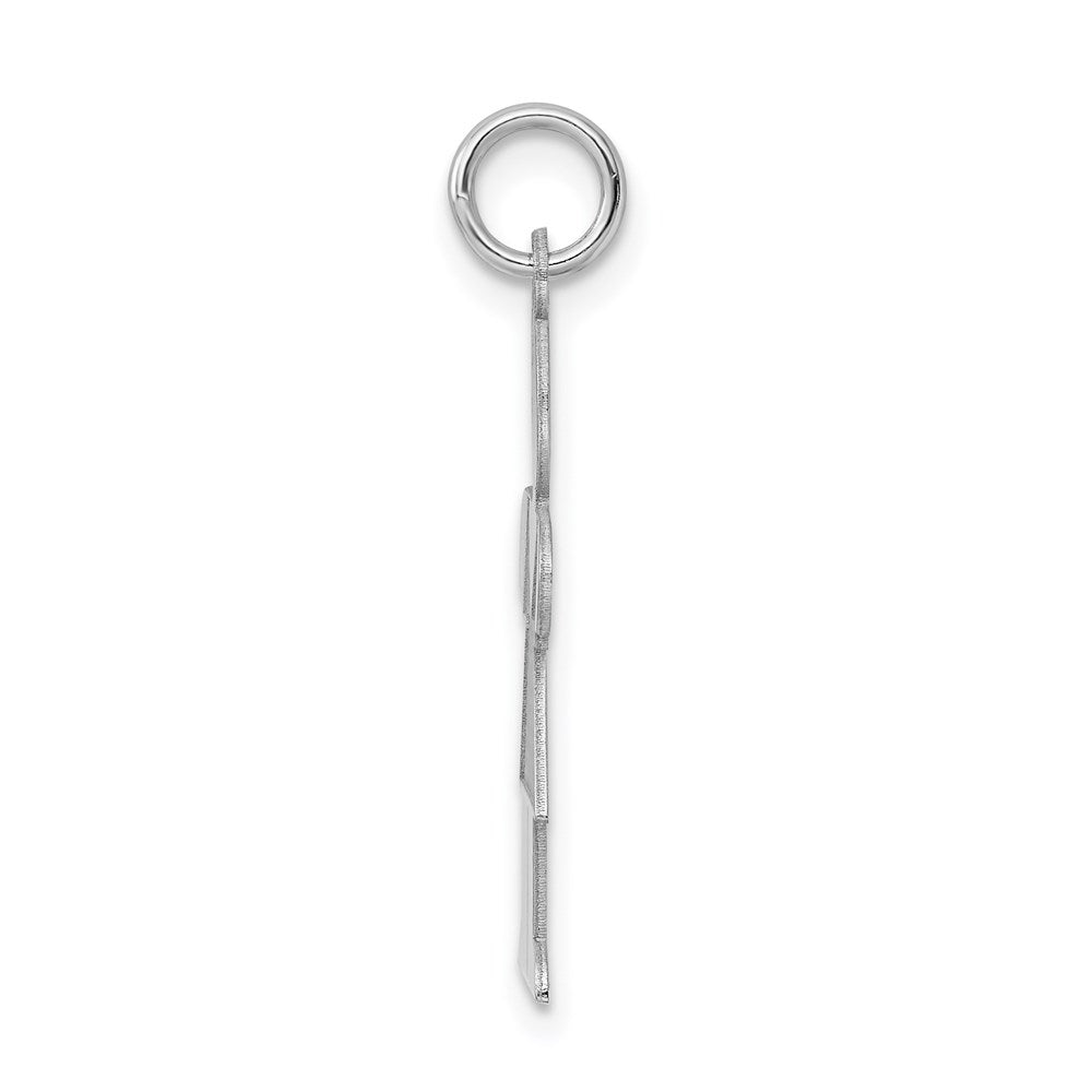 Sterling Silver Rhodium-plated Hugs Kid Charm