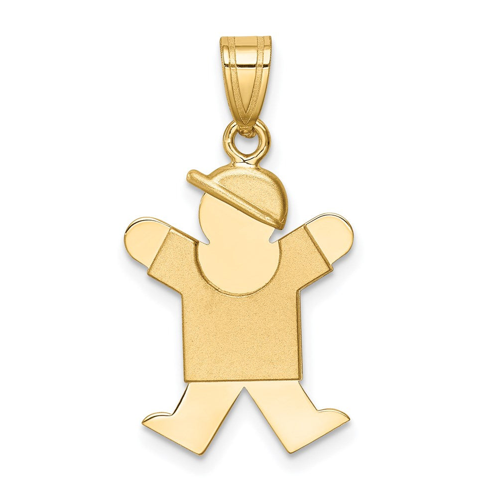 Solid;Casted;Polished;Satin;14k Yellow gold;Engravable