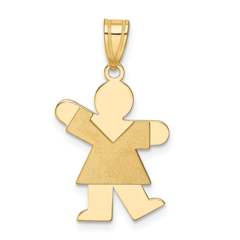Solid;Casted;Polished;Satin;14k Yellow gold;Engravable
