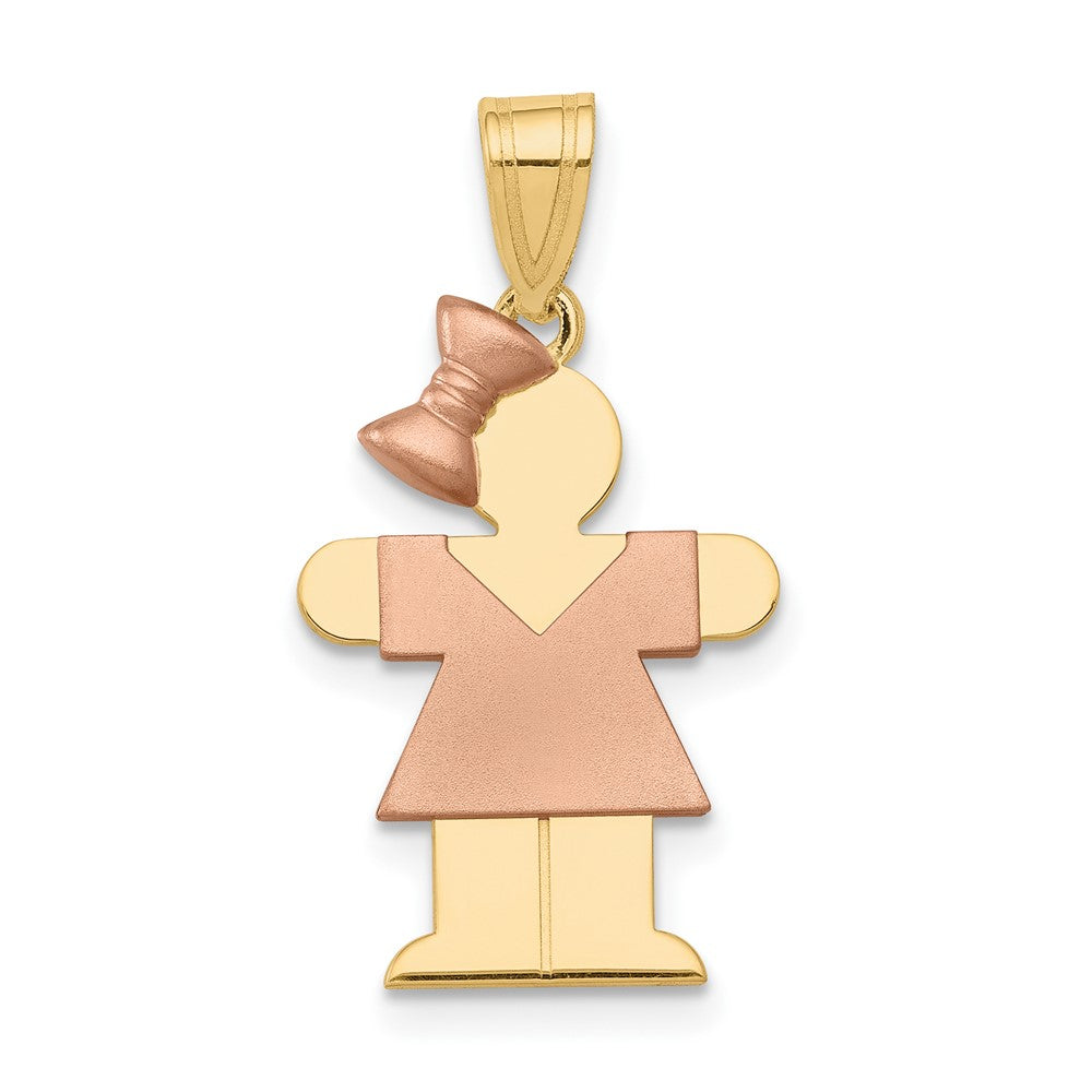 Solid;Casted;Polished;Satin;14K Two-tone;Engravable