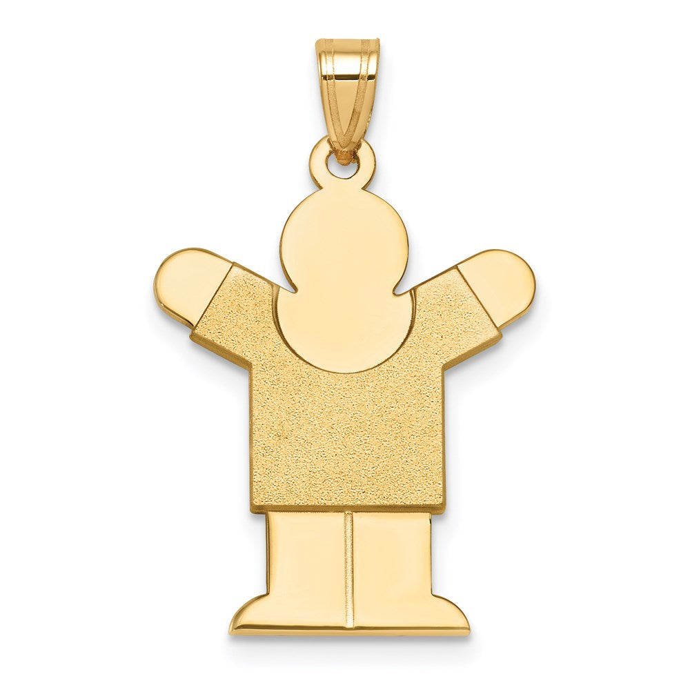 Solid;Casted;Polished;Satin;14k Yellow gold;Engravable