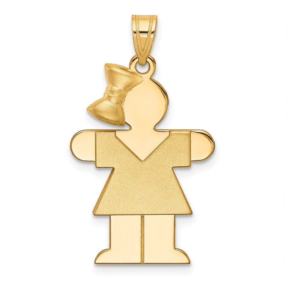 Solid;Casted;Polished;Satin;14k Yellow gold;Engravable