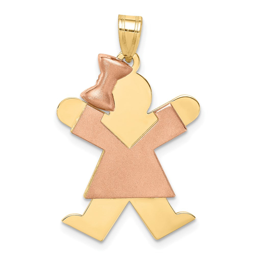 Solid;Casted;Polished;Satin;14K Two-tone;Engravable