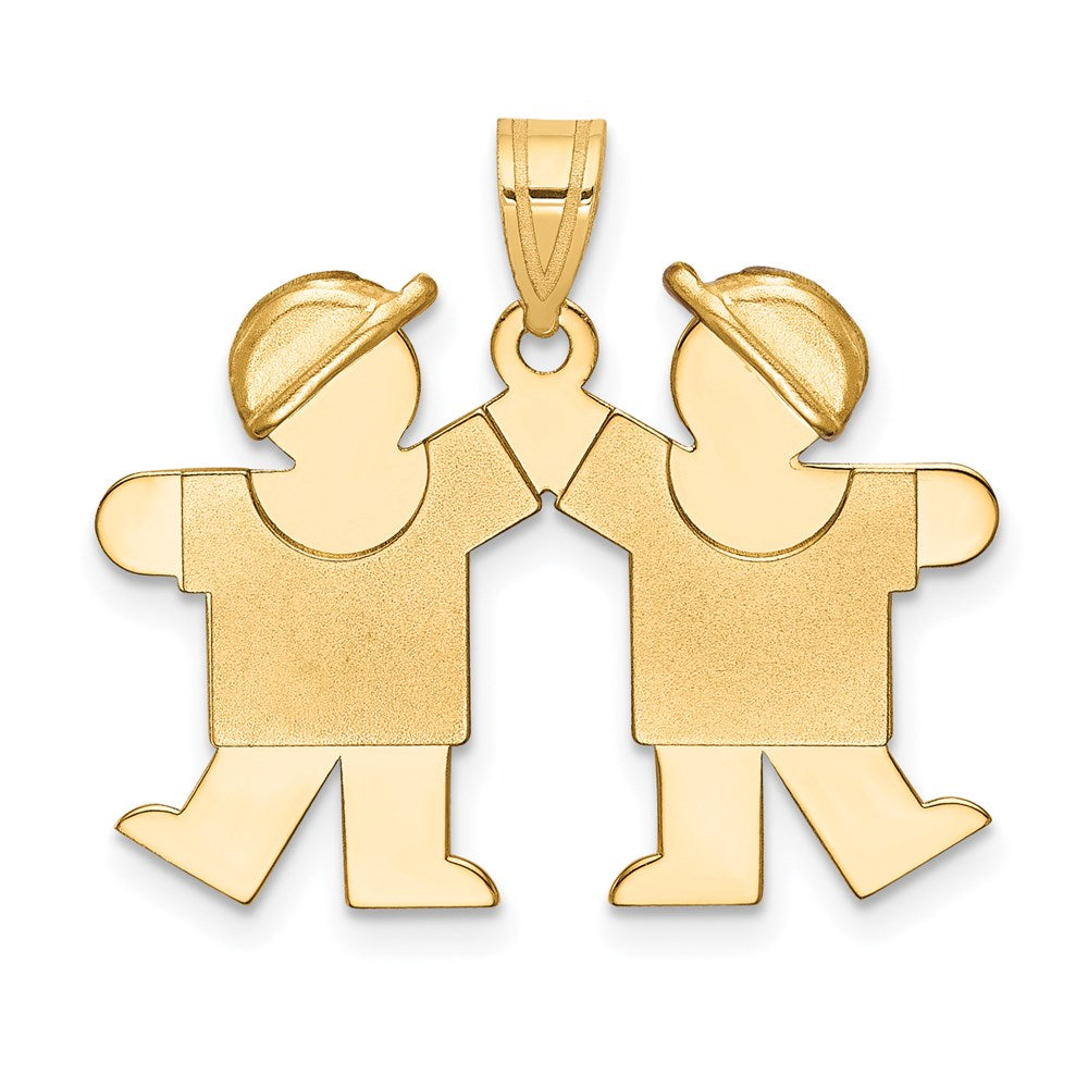 Solid;Casted;Polished;Satin;14k Yellow gold;Engravable