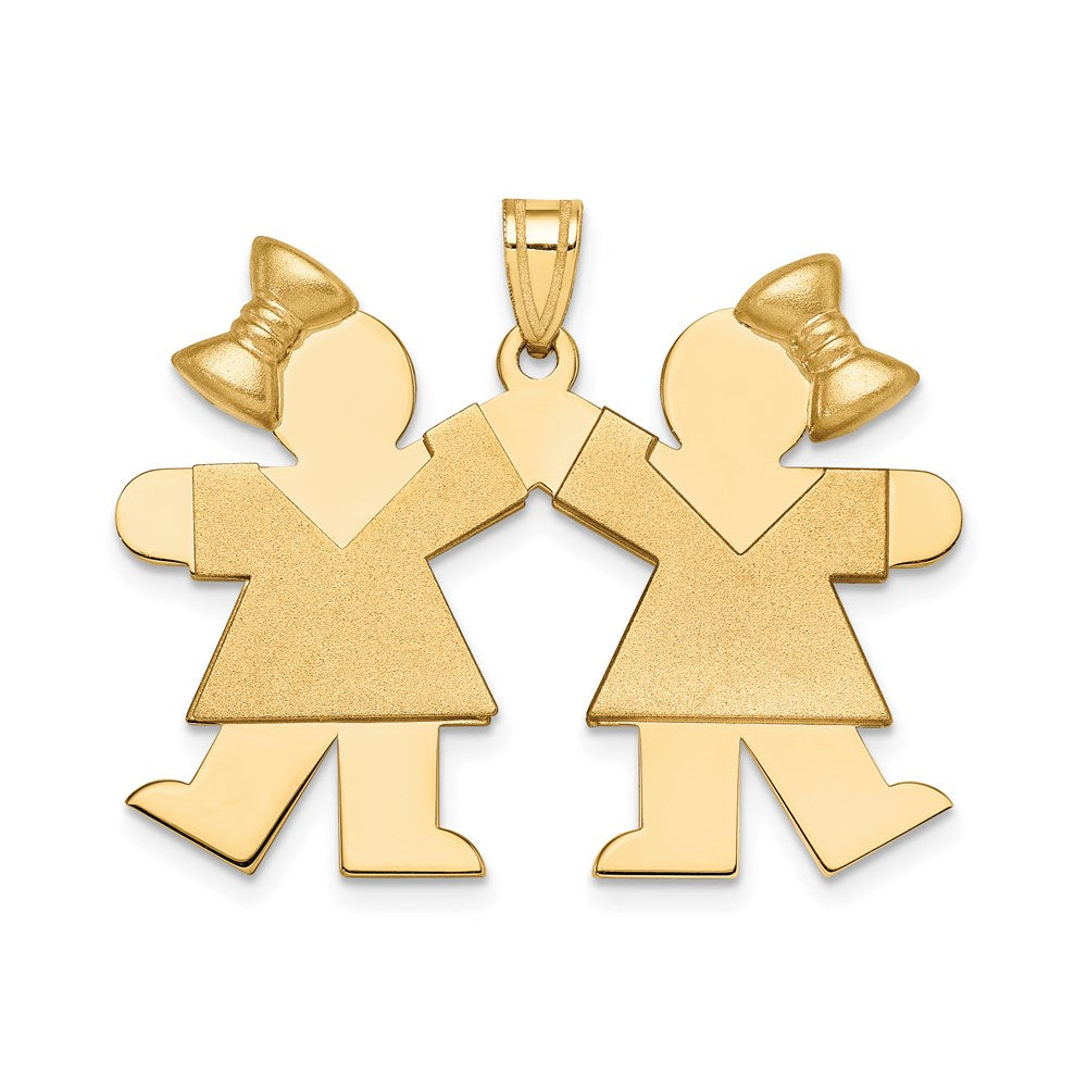 Solid;Casted;Polished;Satin;14k Yellow gold;Engravable
