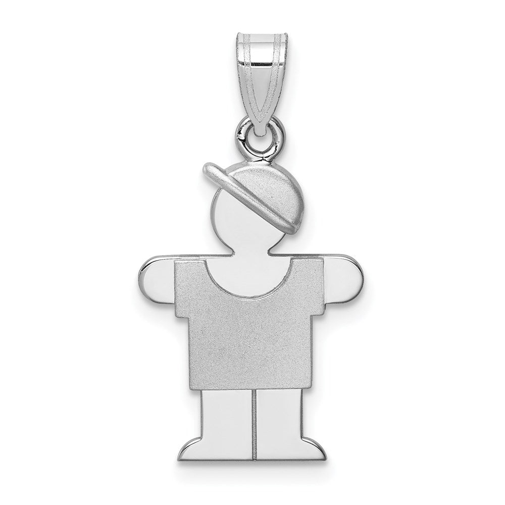 Solid;Casted;Polished;Satin;14K White gold;Engravable