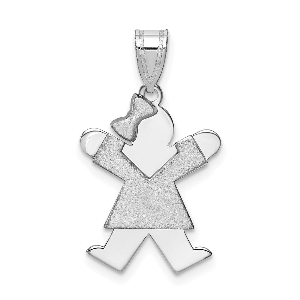 Solid;Casted;Polished;Satin;14K White gold;Engravable