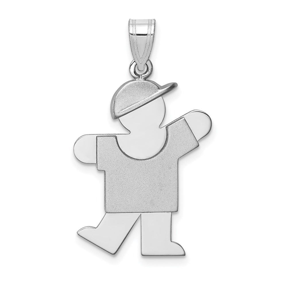 Solid;Casted;Polished;Satin;14K White gold;Engravable