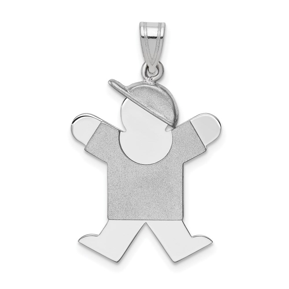Solid;Casted;Polished;Satin;14K White gold;Engravable